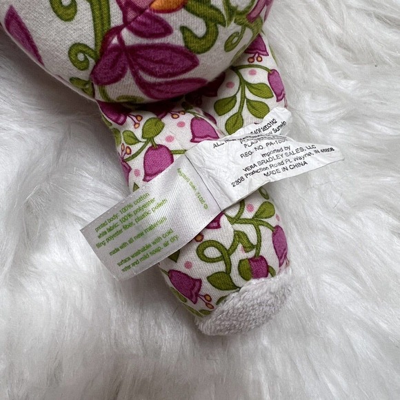 Vera Bradley Baby Bunny Rabbit LilliBell Pink Floral Plush Stuffed Animal Easter - Picture 7 of 7